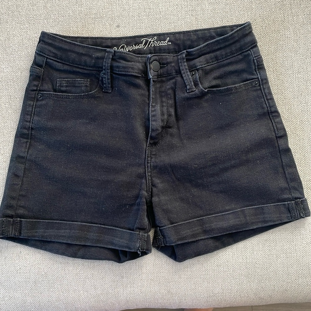 Universal Thread black denim shorts